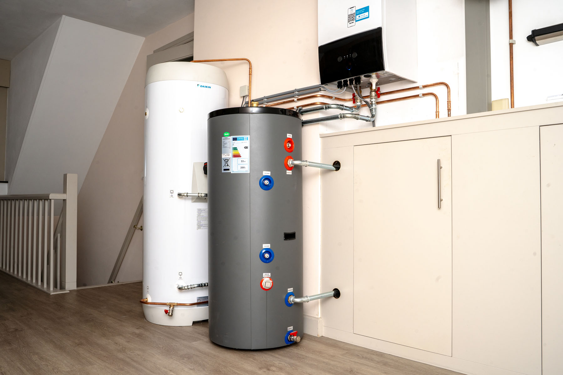 Woonhuis Meijel — Warmtepomp met buffer- en boilervat